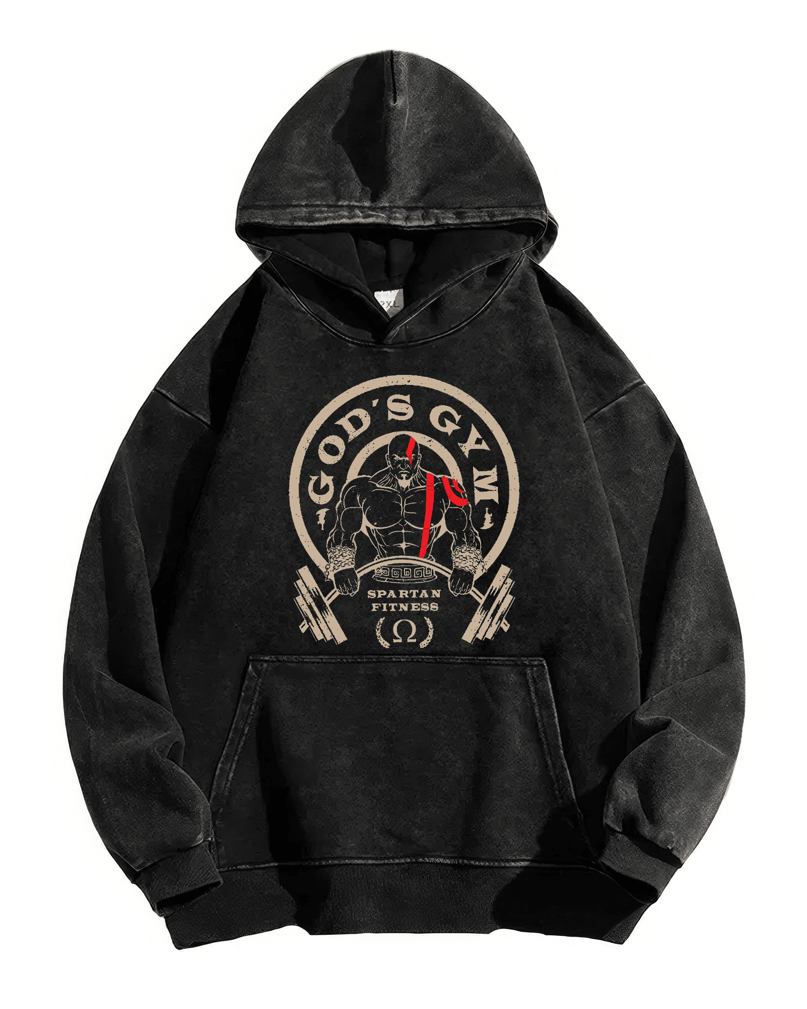 GOD'S GYM WASHED HOODIE - Ironfit