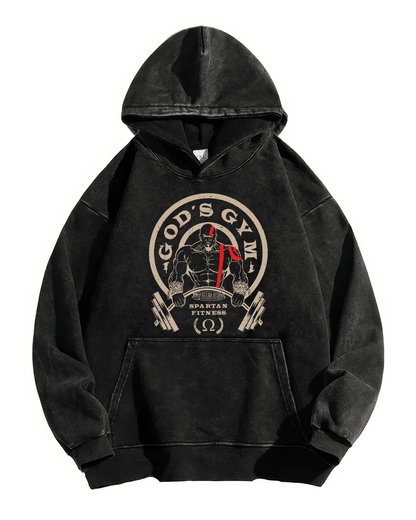 GOD'S GYM WASHED HOODIE - Ironfit