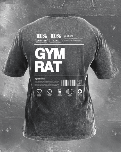GYM RAT WASHED T - SHIRT - Ironfit
