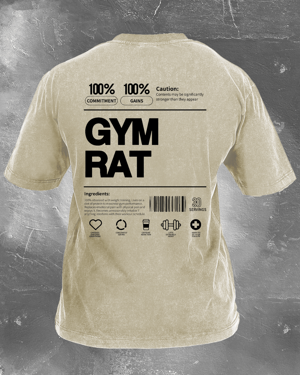 GYM RAT WASHED T - SHIRT - Ironfit