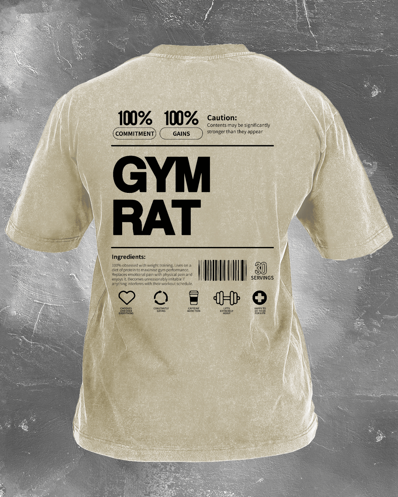 GYM RAT WASHED T - SHIRT - Ironfit