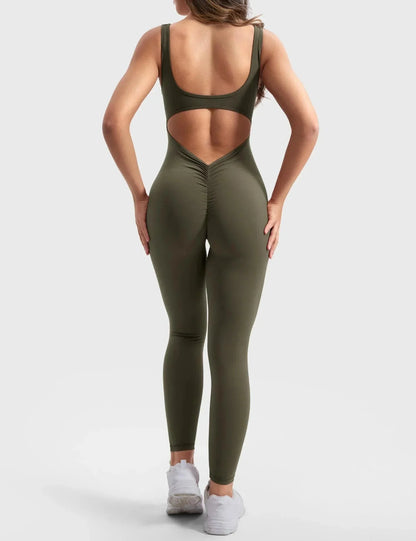 Gymfit Jumpsuit mit V-Ausschnitt - Gymfit