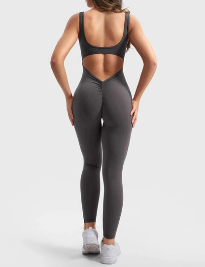Gymfit Jumpsuit mit V-Ausschnitt - Gymfit