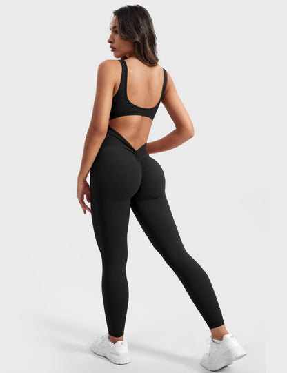 Gymfit Jumpsuit mit V-Ausschnitt - Gymfit