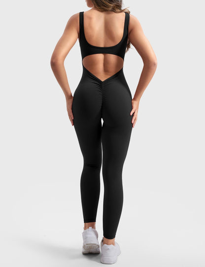 Gymfit Jumpsuit mit V-Ausschnitt - Gymfit