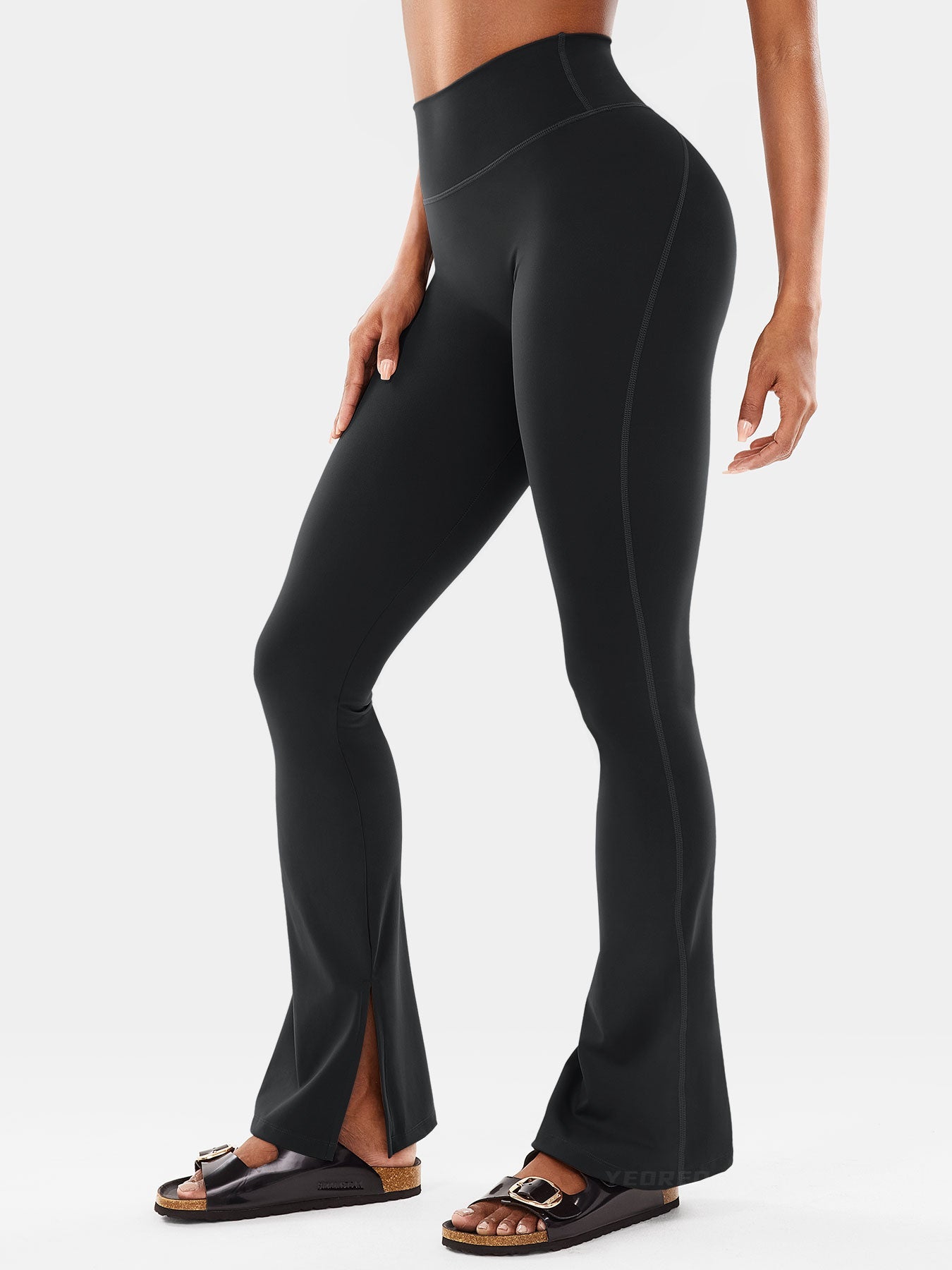 Gymfit Nasreen Flare Split Hem Leggings - Gymfit