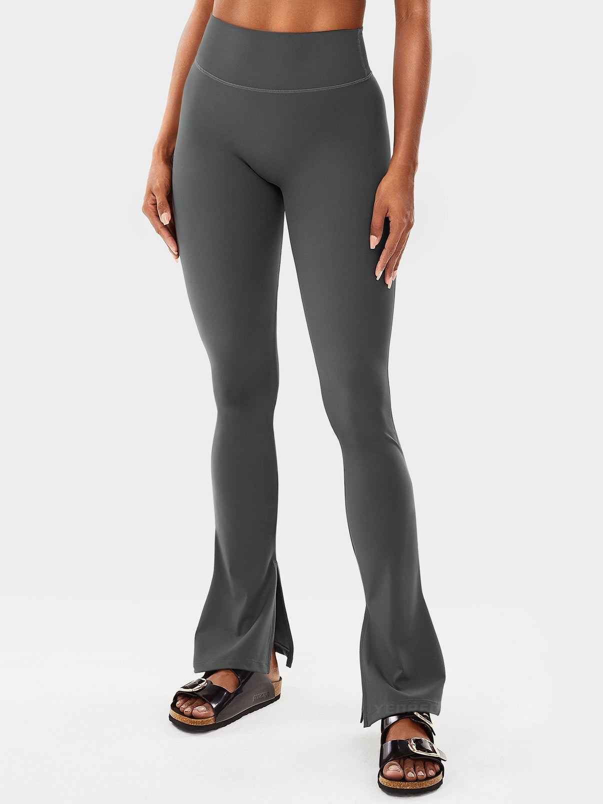 Gymfit Nasreen Flare Split Hem Leggings - Gymfit