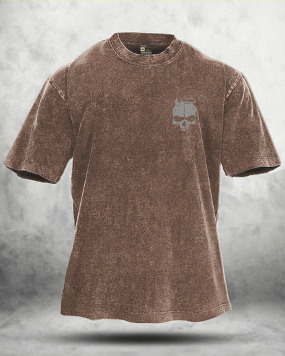 SKUL WING WASHED T-SHIRT
