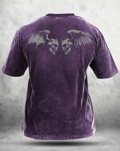 SKUL WING WASHED T-SHIRT