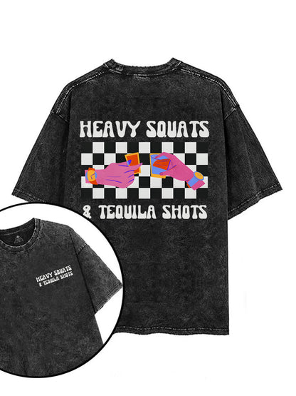 HEAVY SQUATS & TEQUILA SHOTS T-SHIRT