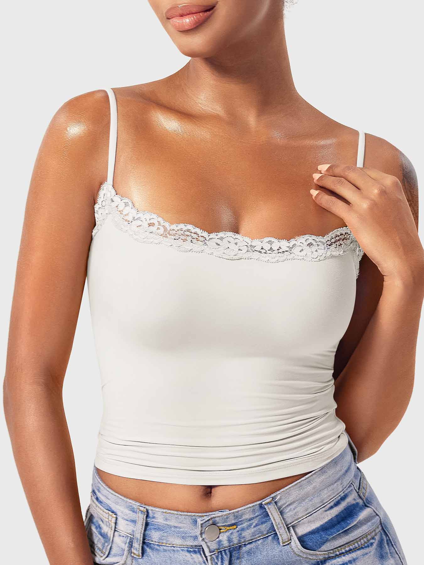 Ironfit Annabely Square Neck Lace Tank - Ironfit