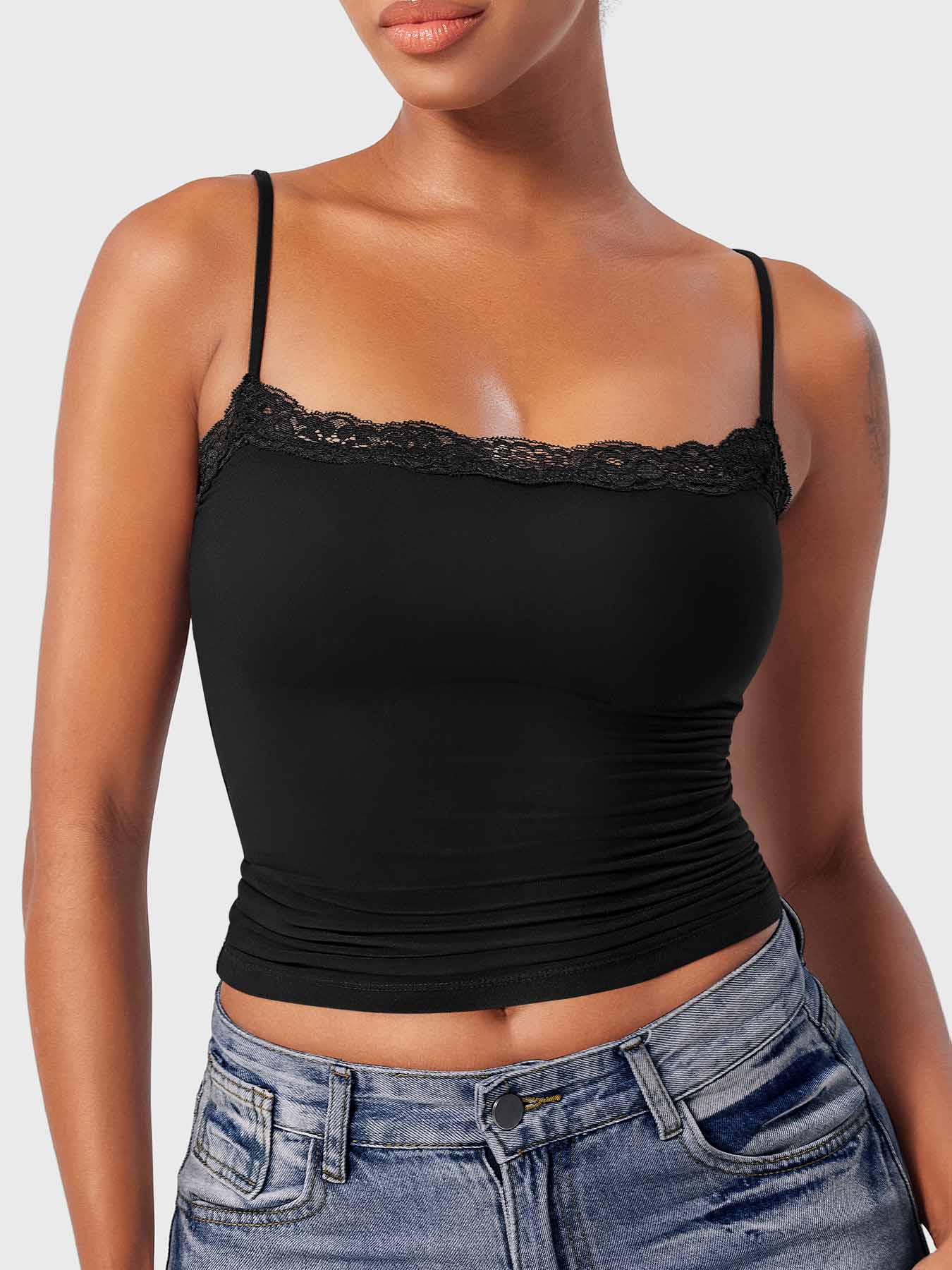 Ironfit Annabely Square Neck Lace Tank - Ironfit