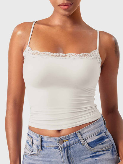 Ironfit Annabely Square Neck Lace Tank - Ironfit