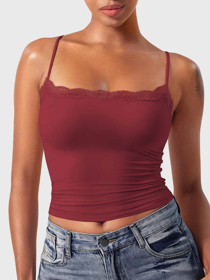 Ironfit Annabely Square Neck Lace Tank - Ironfit