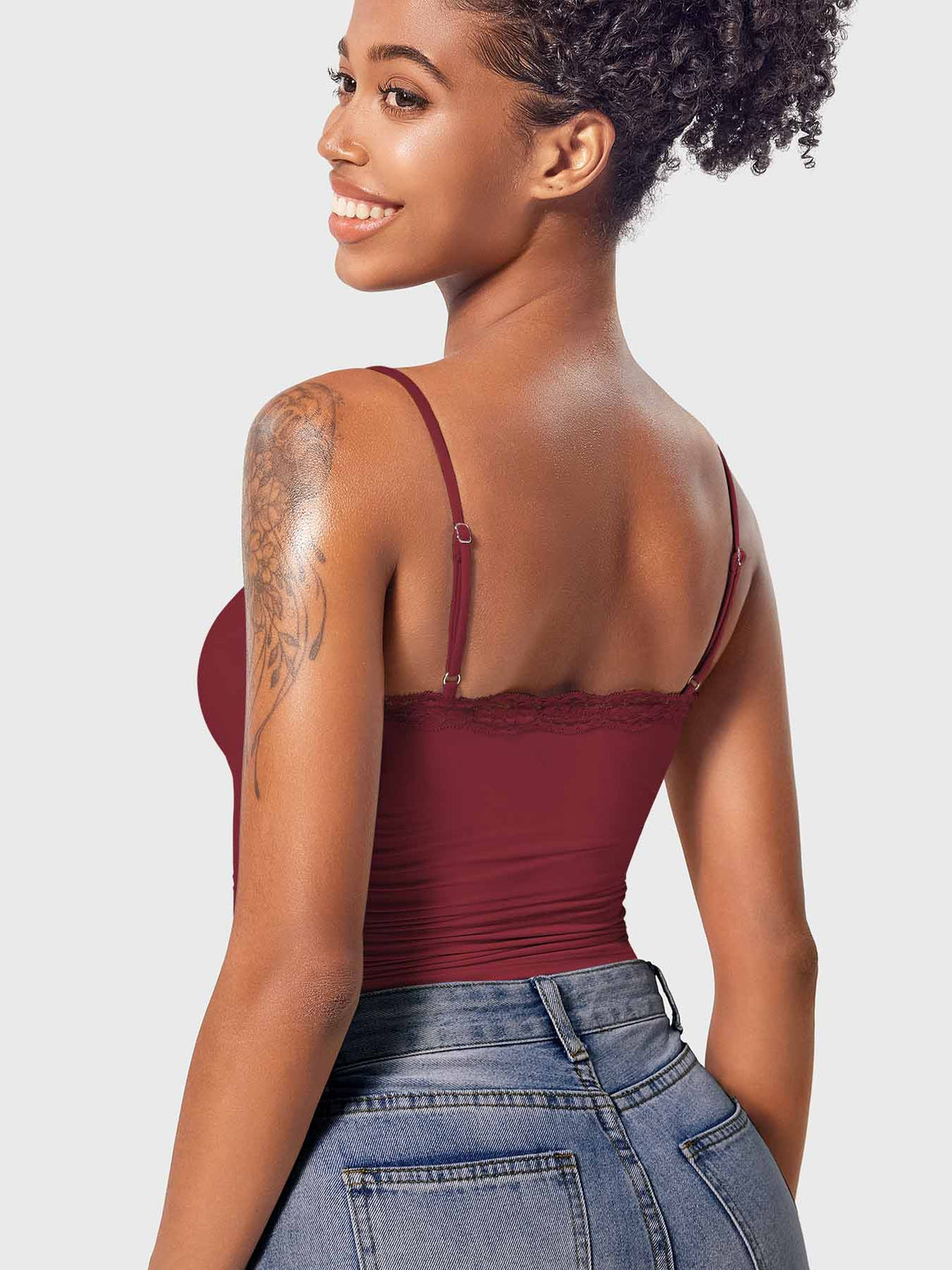 Ironfit Annabely Square Neck Lace Tank - Ironfit