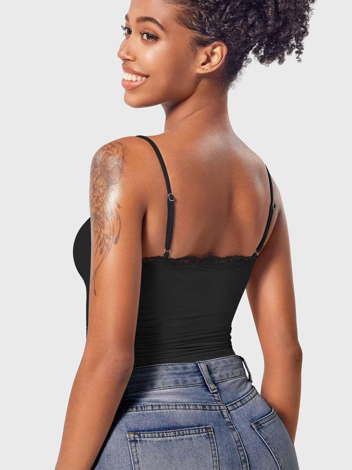 Ironfit Annabely Square Neck Lace Tank - Ironfit
