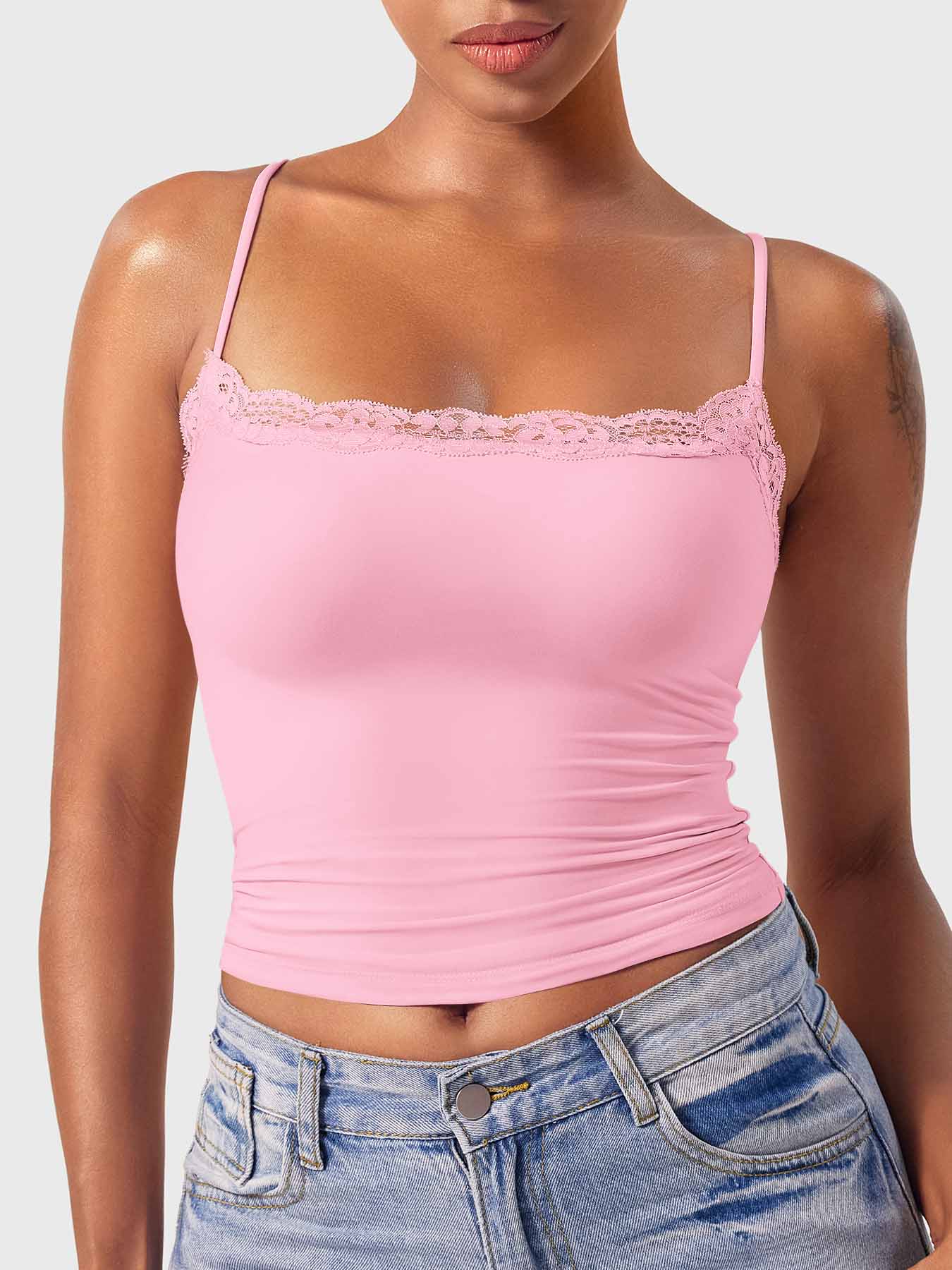 Ironfit Annabely Square Neck Lace Tank - Ironfit