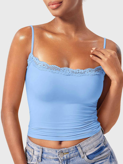 Ironfit Annabely Square Neck Lace Tank - Ironfit