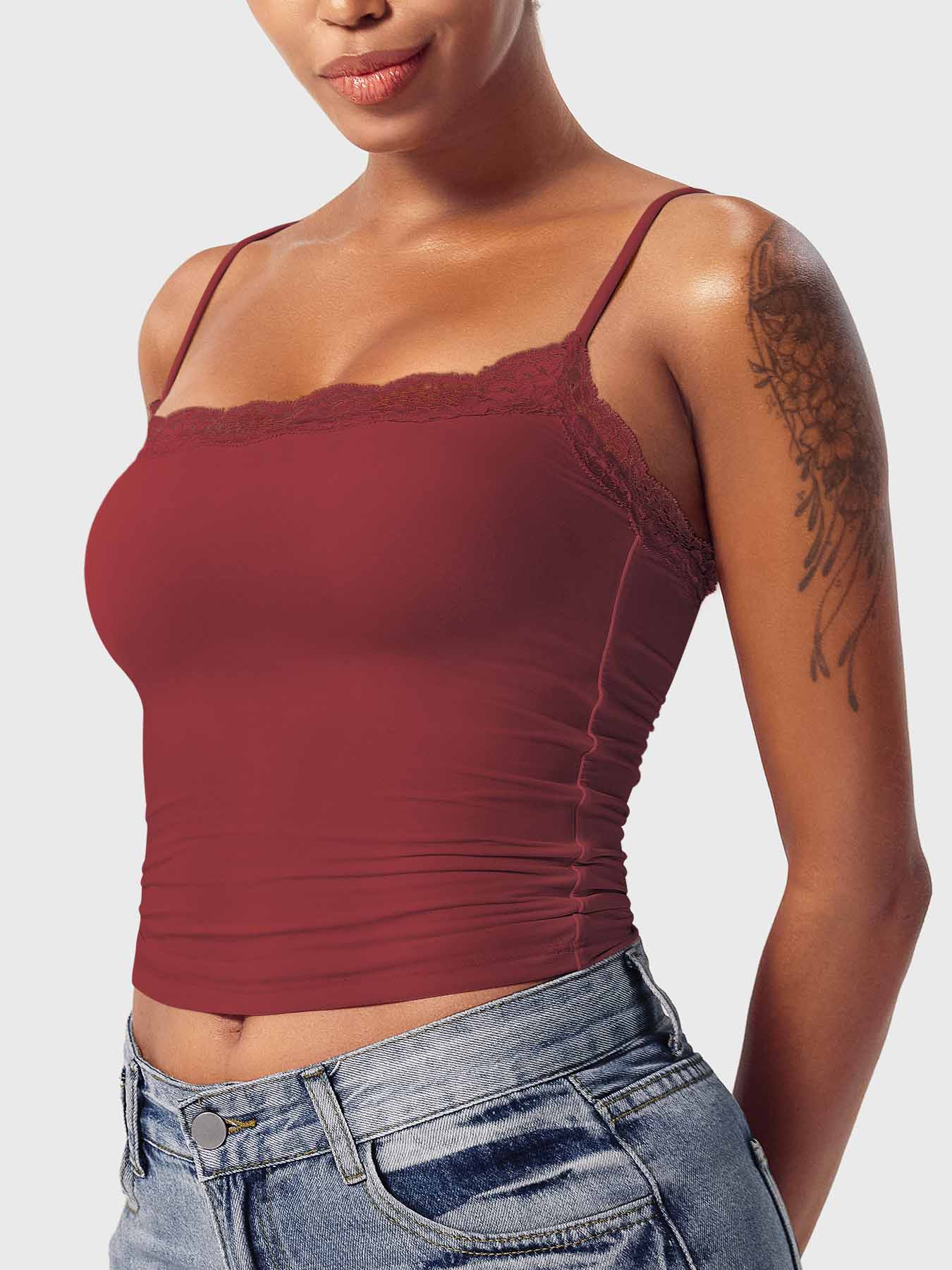 Ironfit Annabely Square Neck Lace Tank - Ironfit
