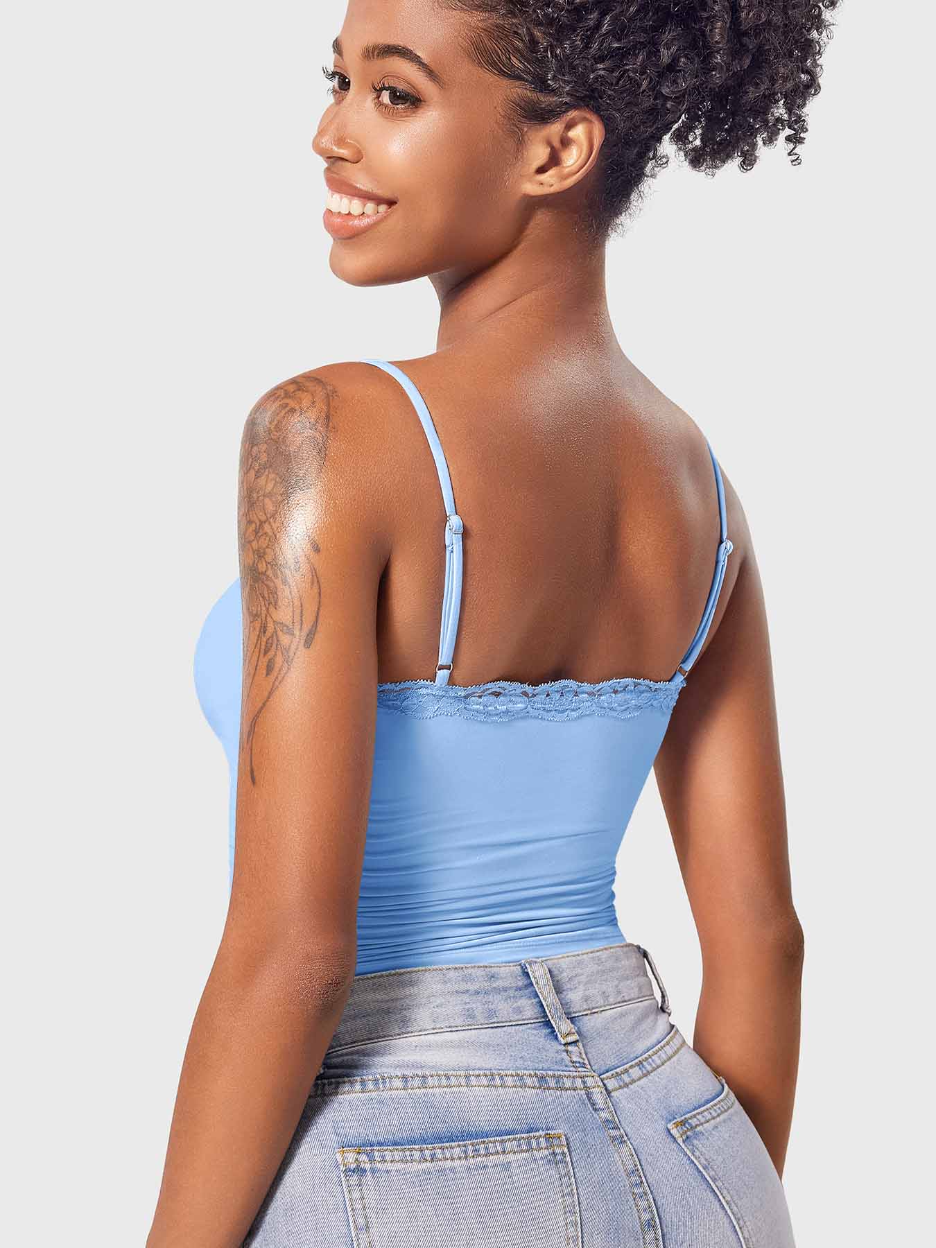 Ironfit Annabely Square Neck Lace Tank - Ironfit