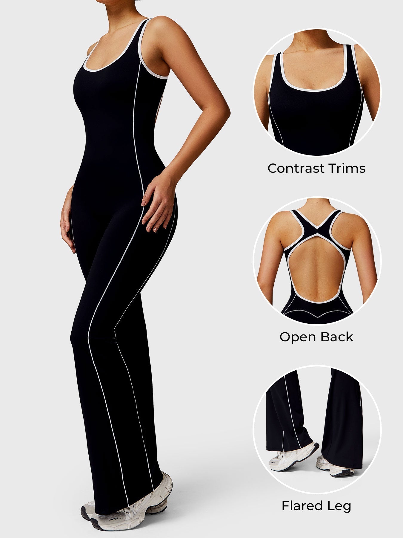Ironfit Antonia Kontrast - Flare - Jumpsuit - Ironfit