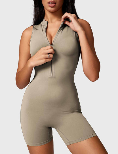 Ironfit Belle Ärmelloser Jumpsuit mit Reißverschluss - Ironfit