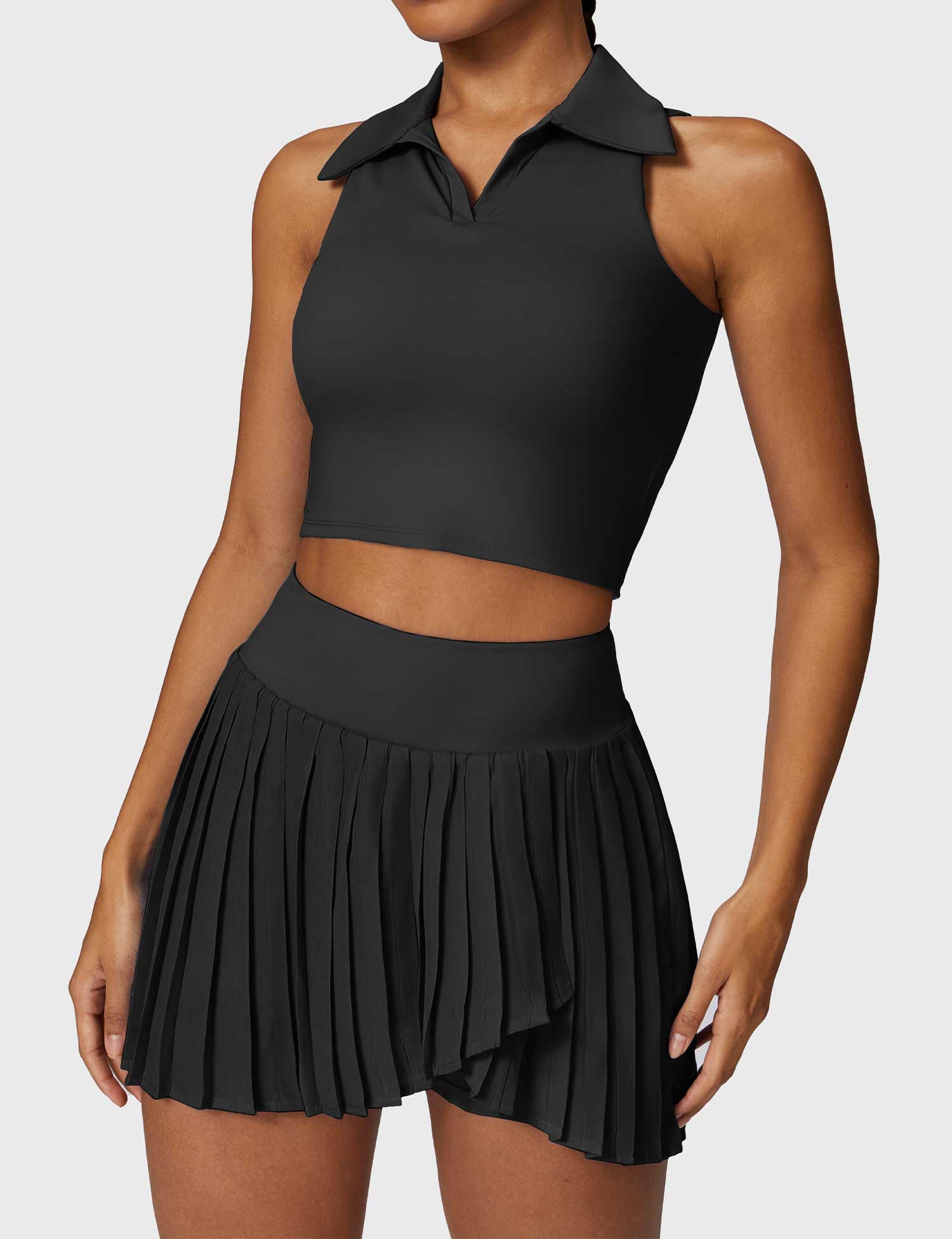 Ironfit Crop Top Tennis Skirt Set - Ironfit