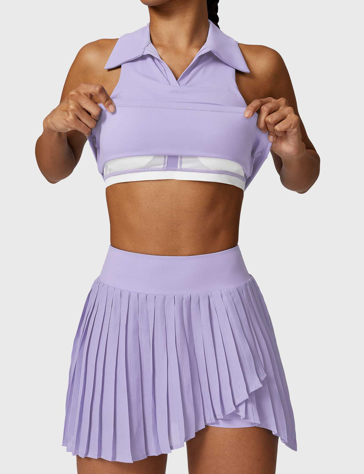 Ironfit Crop Top Tennis Skirt Set - Ironfit
