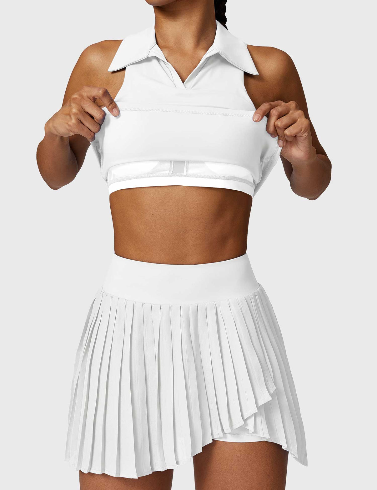 Ironfit Crop Top Tennis Skirt Set - Ironfit