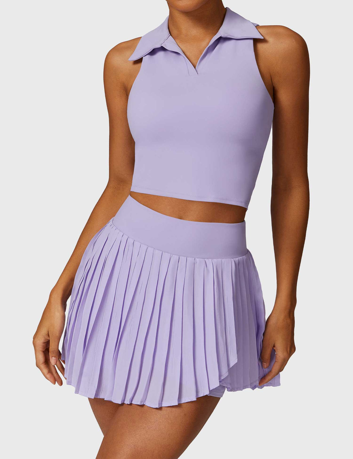 Ironfit Crop Top Tennis Skirt Set - Ironfit