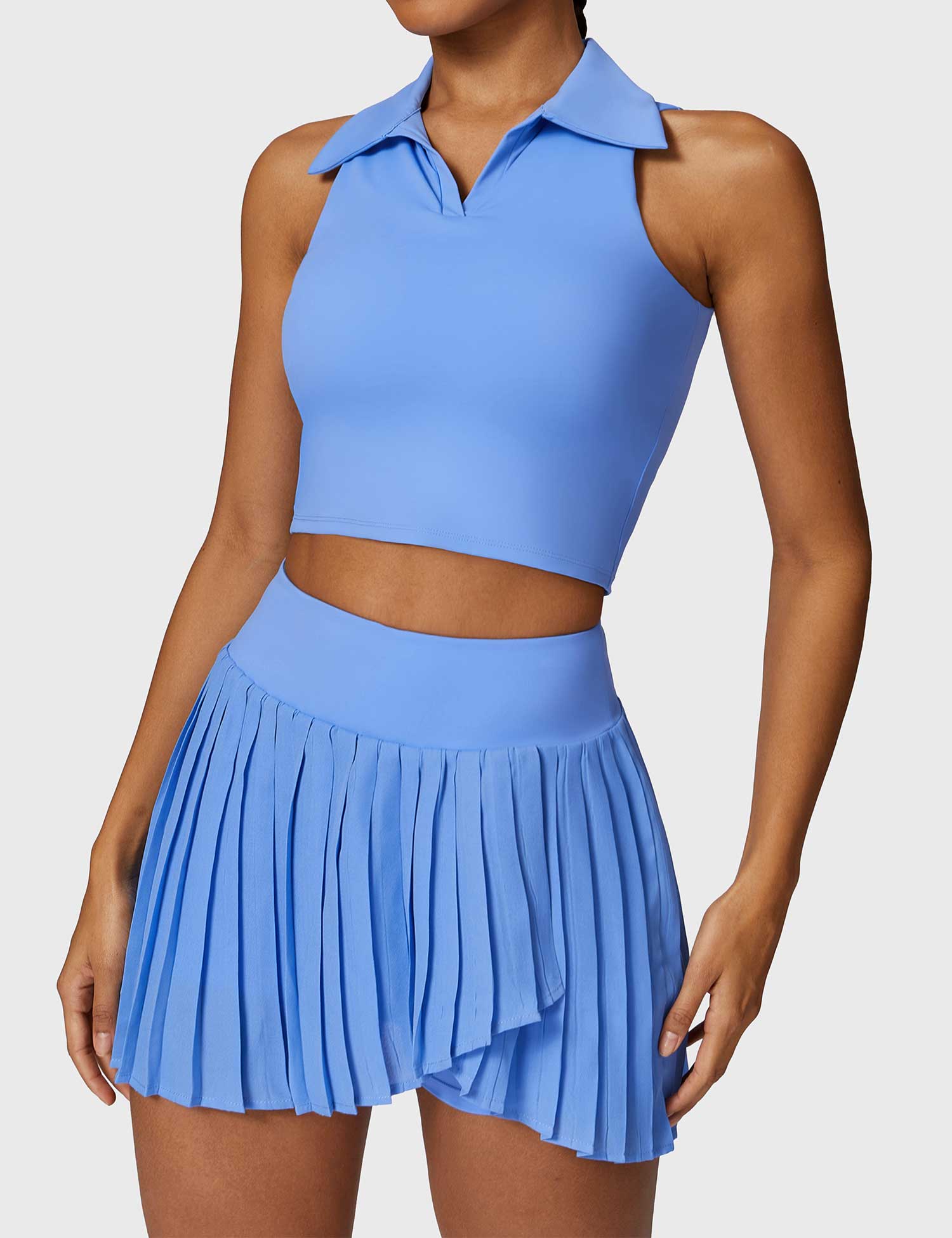 Ironfit Crop Top Tennis Skirt Set - Ironfit