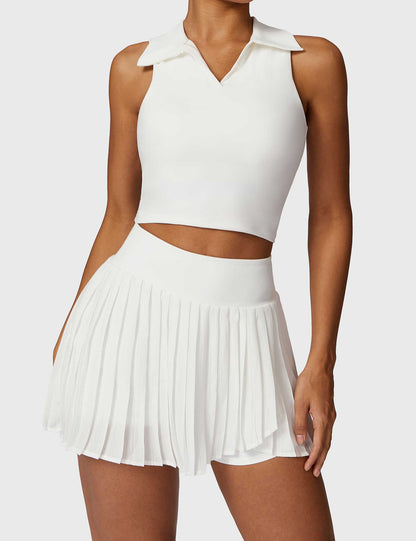 Ironfit Crop Top Tennis Skirt Set - Ironfit