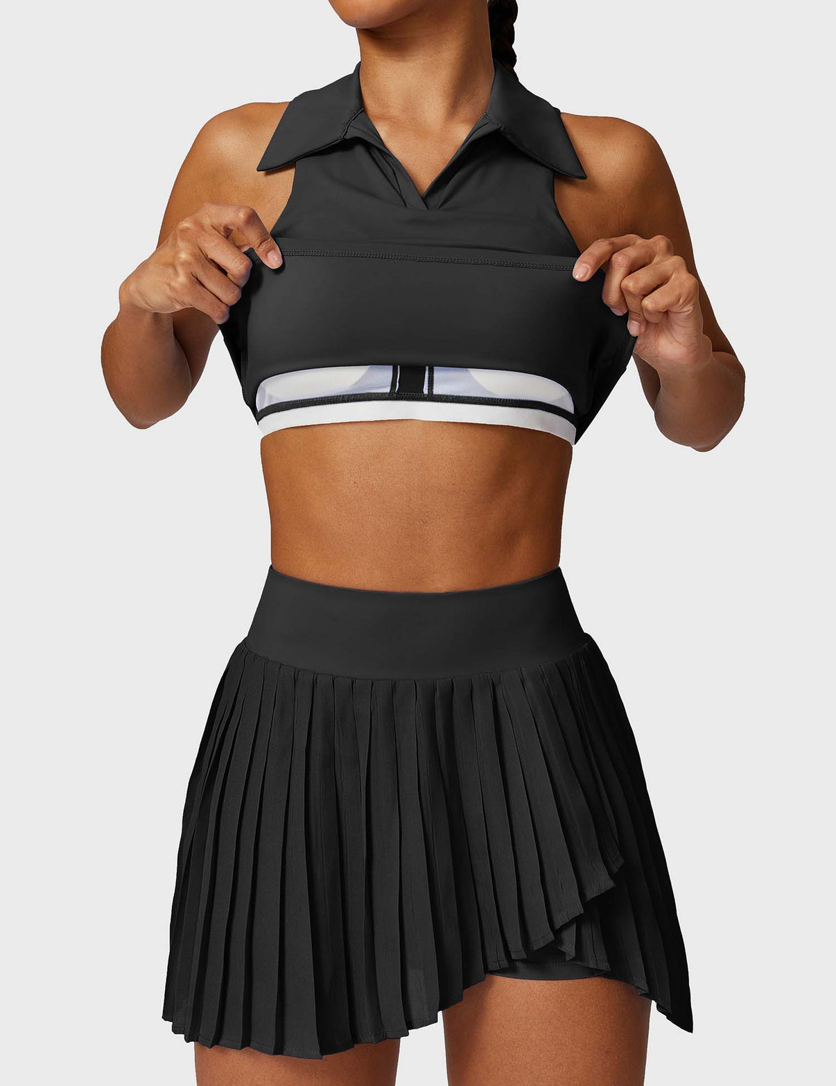 Ironfit Crop Top Tennis Skirt Set - Ironfit