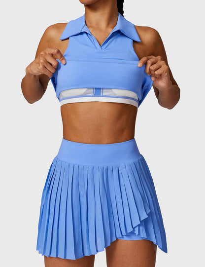 Ironfit Crop Top Tennis Skirt Set - Ironfit