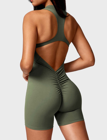 Ironfit Emma Backless Zipper Jumpsuit - Ironfit
