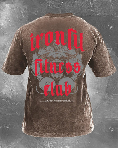 IRONFIT FITNESS CLUB WASHED T - SHIRT - Ironfit