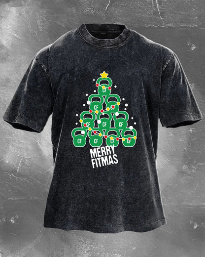 IRONFIT FRÖHLICHE FITMAS GEWASCHENES T - SHIRT - Ironfit