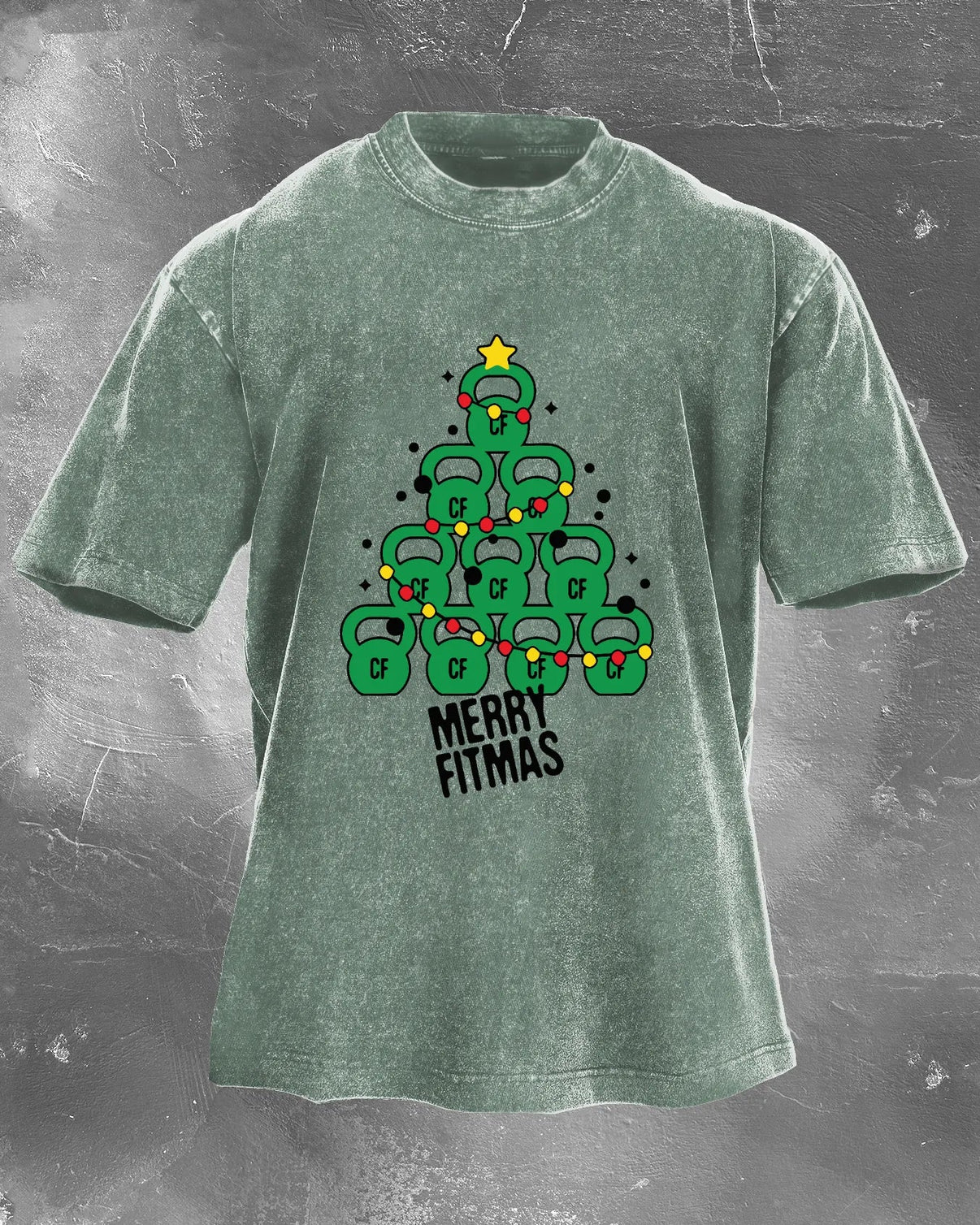 IRONFIT FRÖHLICHE FITMAS GEWASCHENES T - SHIRT - Ironfit