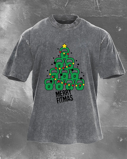 IRONFIT FRÖHLICHE FITMAS GEWASCHENES T - SHIRT - Ironfit