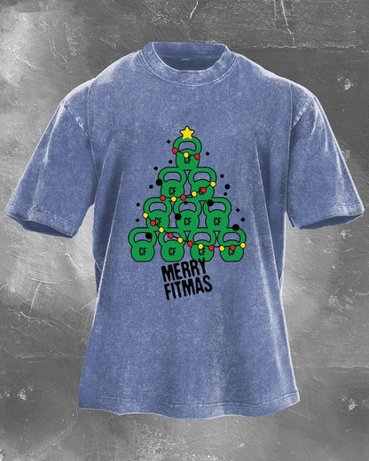 IRONFIT FRÖHLICHE FITMAS GEWASCHENES T - SHIRT - Ironfit