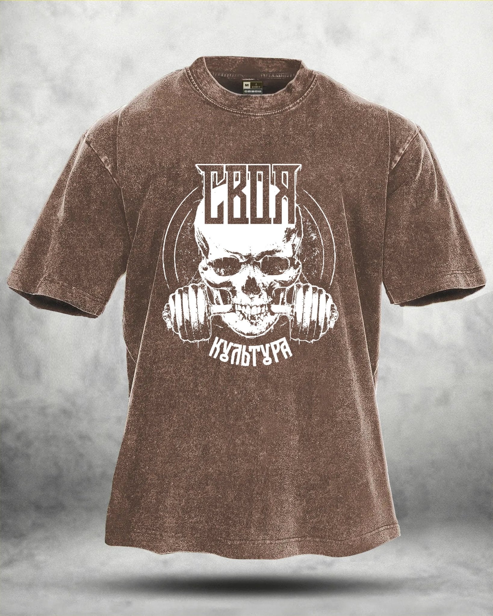 IRONFIT GYM SKULL WASHED T - SHIRT - Ironfit