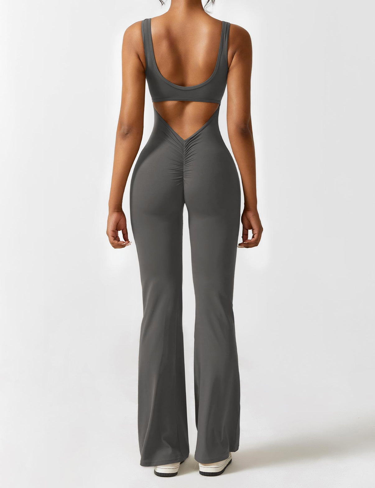 Ironfit Jumpsuit mit V - Rücken und Schlaghose - Ironfit