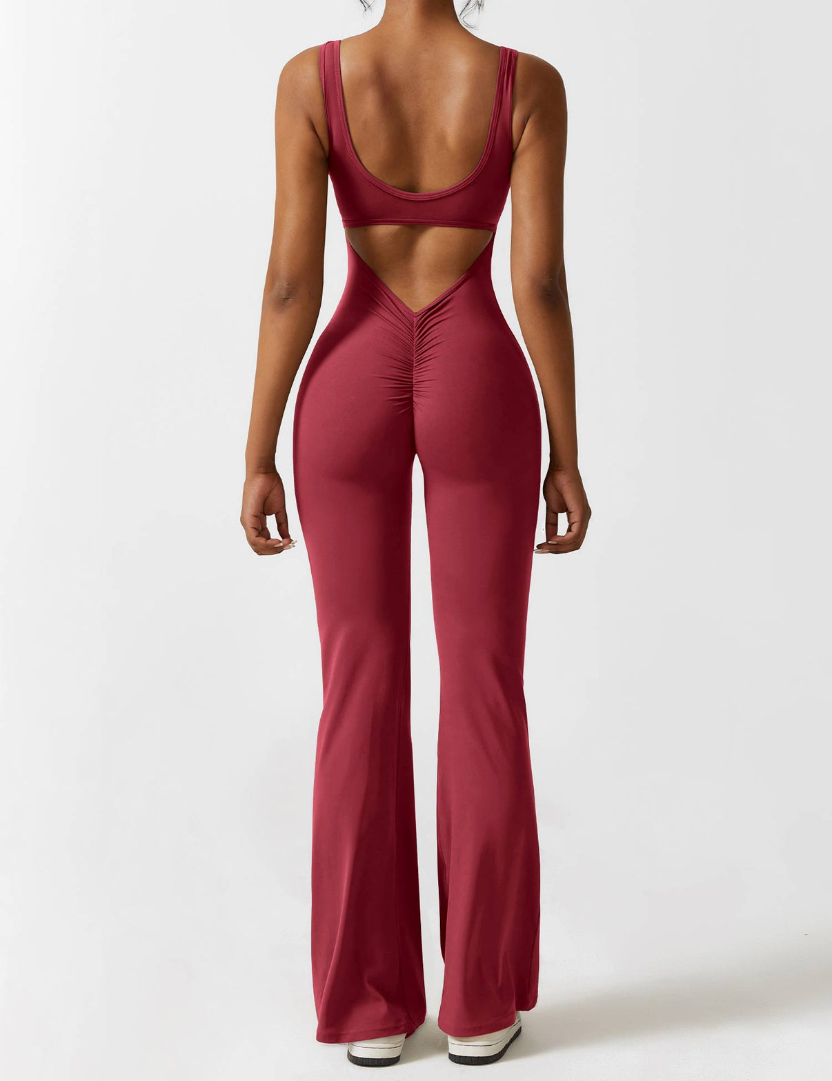 Ironfit Jumpsuit mit V - Rücken und Schlaghose - Ironfit
