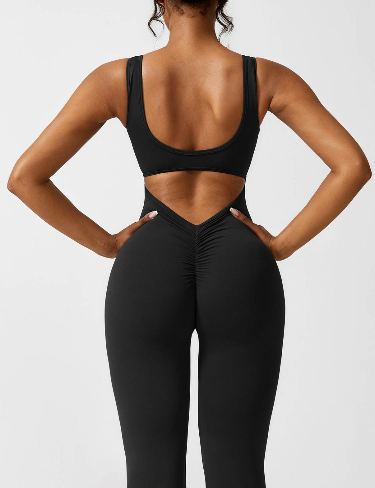 Ironfit Jumpsuit mit V - Rücken und Schlaghose - Ironfit