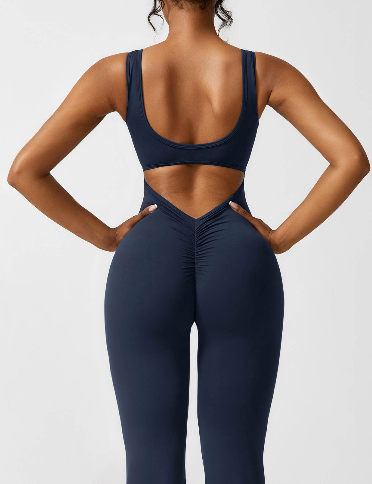 Ironfit Jumpsuit mit V - Rücken und Schlaghose - Ironfit