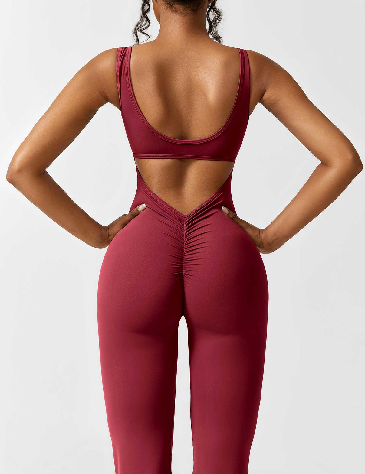 Ironfit Jumpsuit mit V - Rücken und Schlaghose - Ironfit