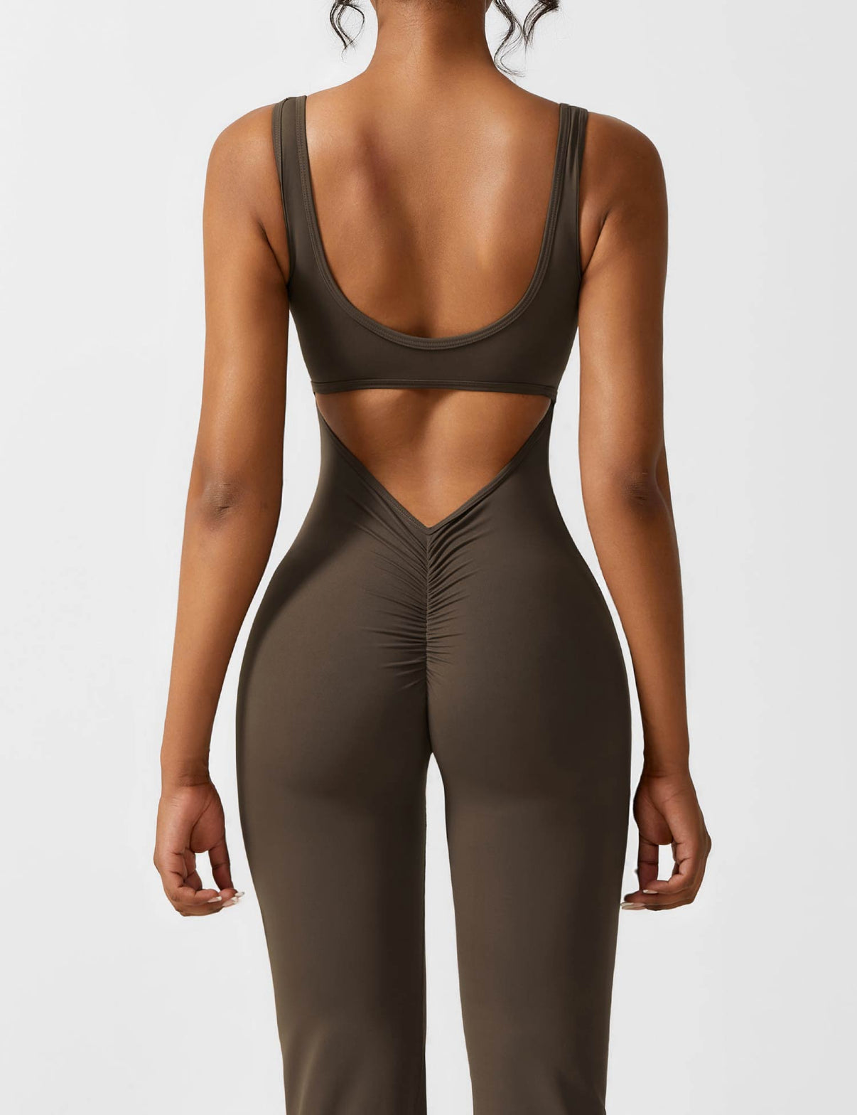 Ironfit Jumpsuit mit V - Rücken und Schlaghose - Ironfit