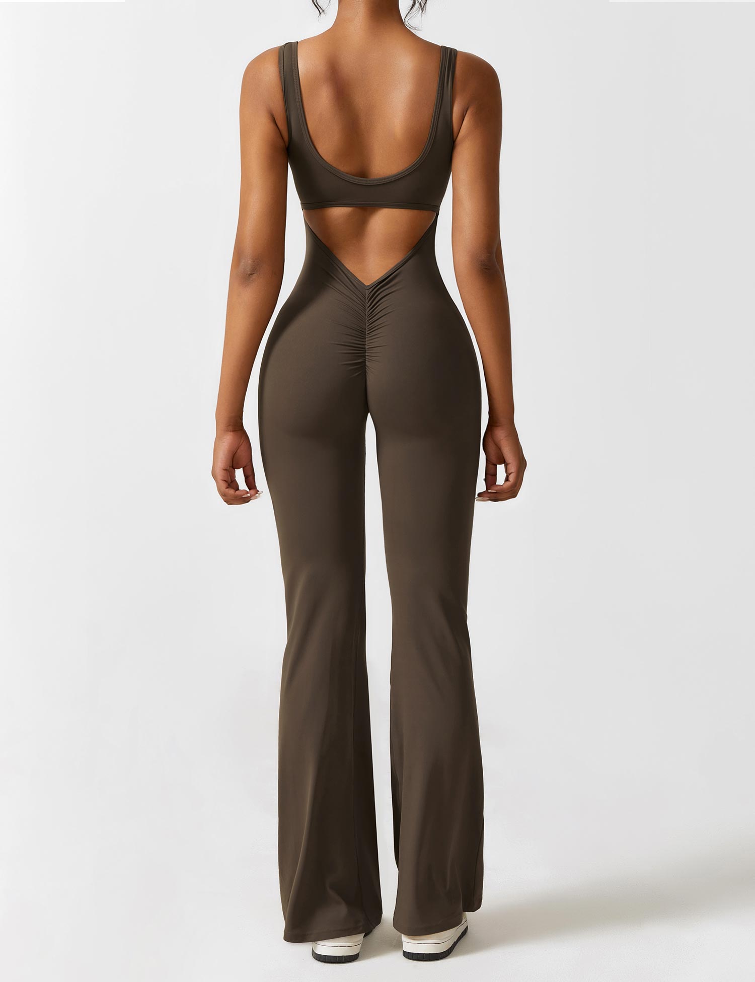 Ironfit Jumpsuit mit V - Rücken und Schlaghose - Ironfit