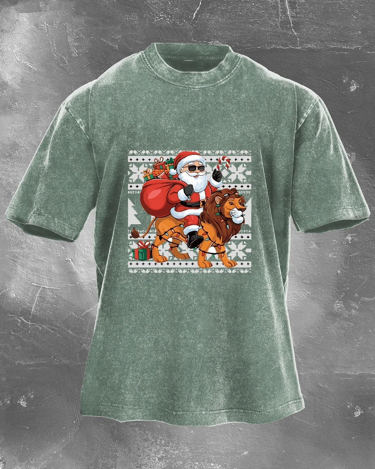 IRONFIT SANTA RIDE WASHED T - SHIRT - Ironfit