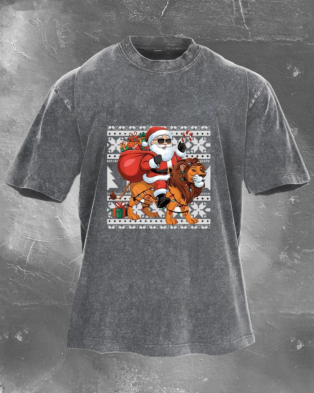 IRONFIT SANTA RIDE WASHED T - SHIRT - Ironfit